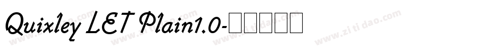 Quixley LET Plain1.0字体转换